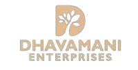 A stylish logo that is indicative of Dhavamani Enterprises, which makes wooden doors and windows