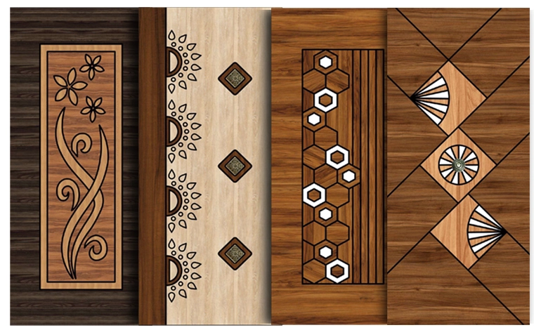 Various patterned and textured ready-made doors designs showcasing convenient doors for home